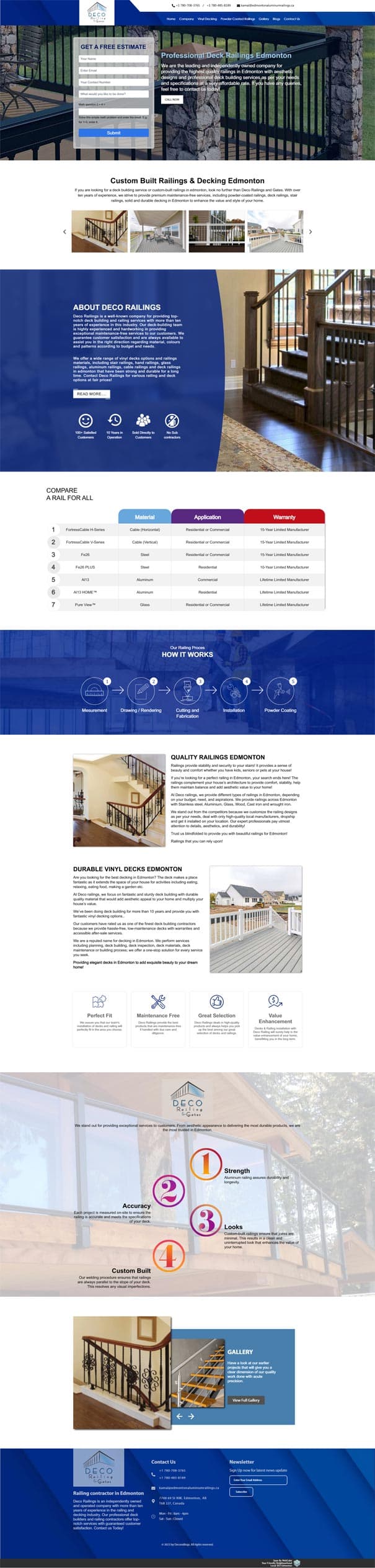Deco Railings website
