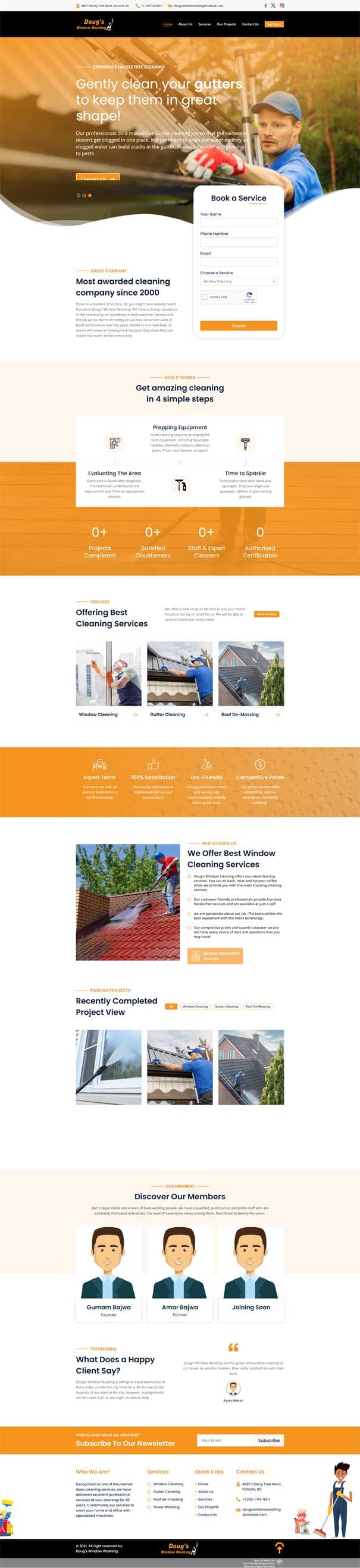 Dougs Window Washing website