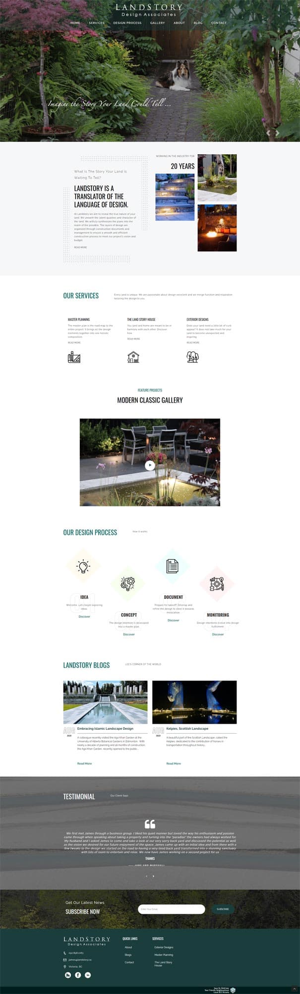 Landstory website