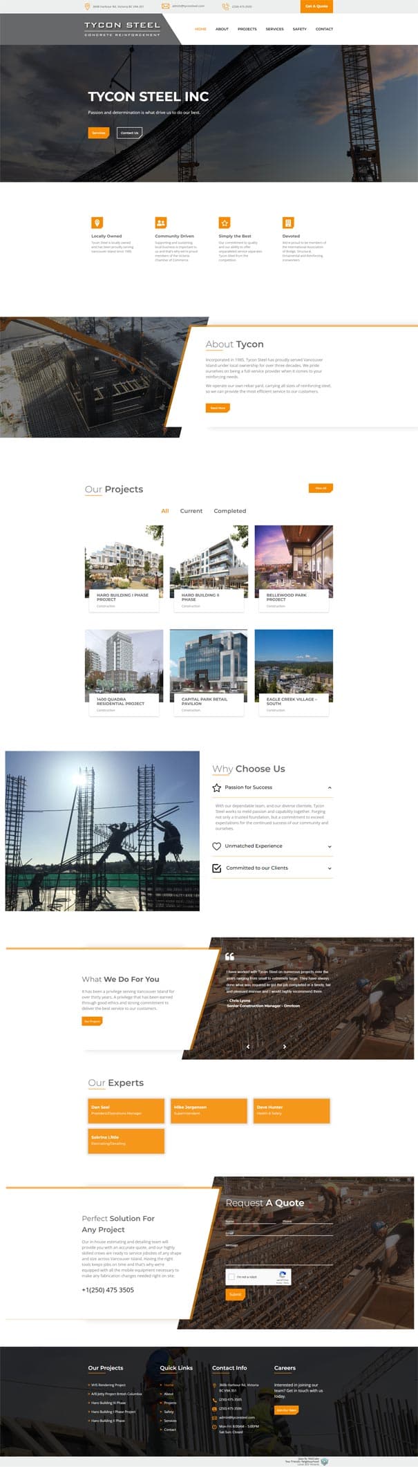 Tycon Steel website