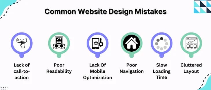 What are some common website design mistakes?