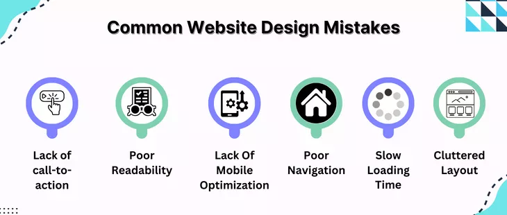 What are some common website design mistakes?